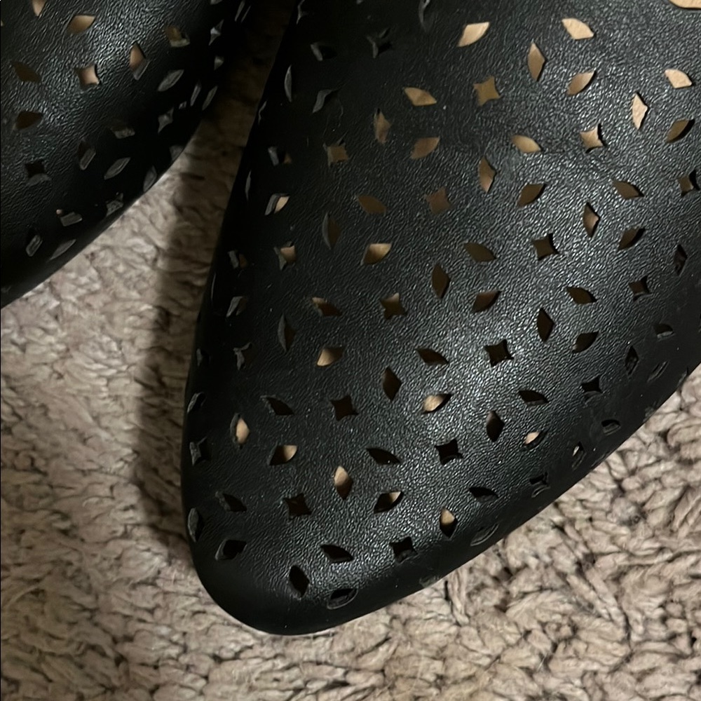 UNIONBAY Black Perforated Ballet Flats - Picture 3 of 8